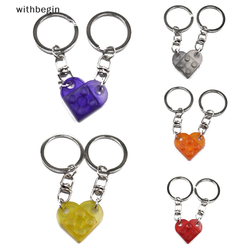 Set 2 Móc Khóa Ghép Hình Trái Tim Tình Bạn Dễ Thương