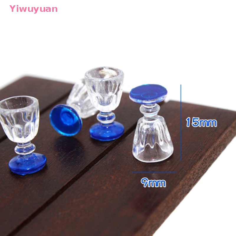 Bộ 4 Mô Hình Cốc Bia Và Rượu Mini Trong Suốt Dùng Trang Trí Nhà Búp Bê Mới