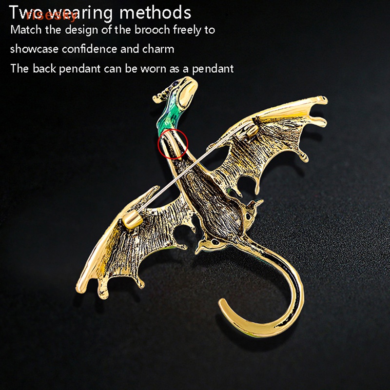 Ghim Cài Áo Hình Rồng Bay Phong Cách Cổ Điển Thời Trang Cho Nam Và Nữ