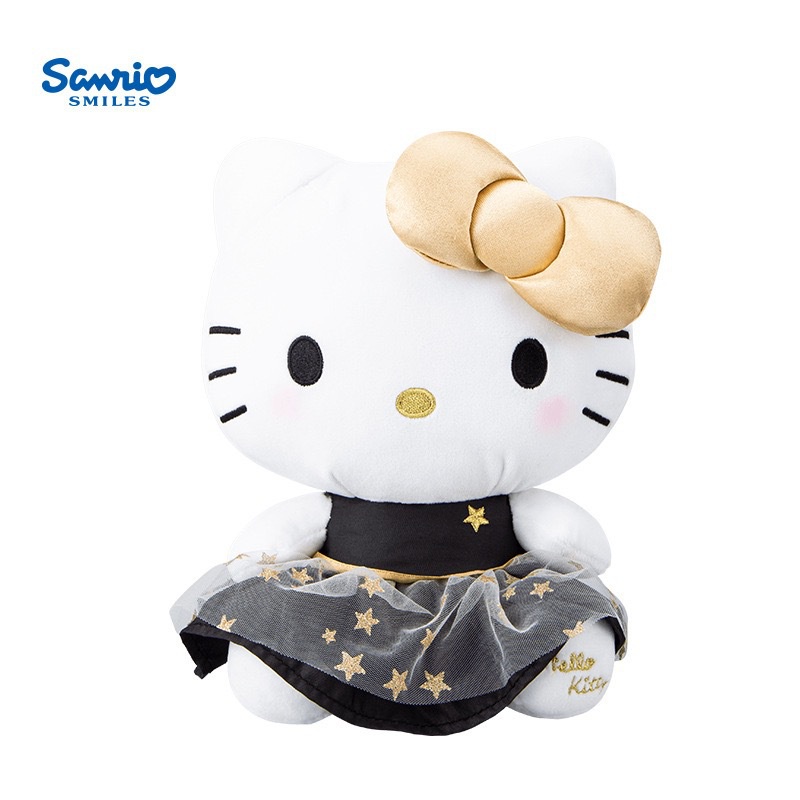 SANRIO Búp Bê Mèo Kulomi Nhồi Bông Màu Vàng Đen