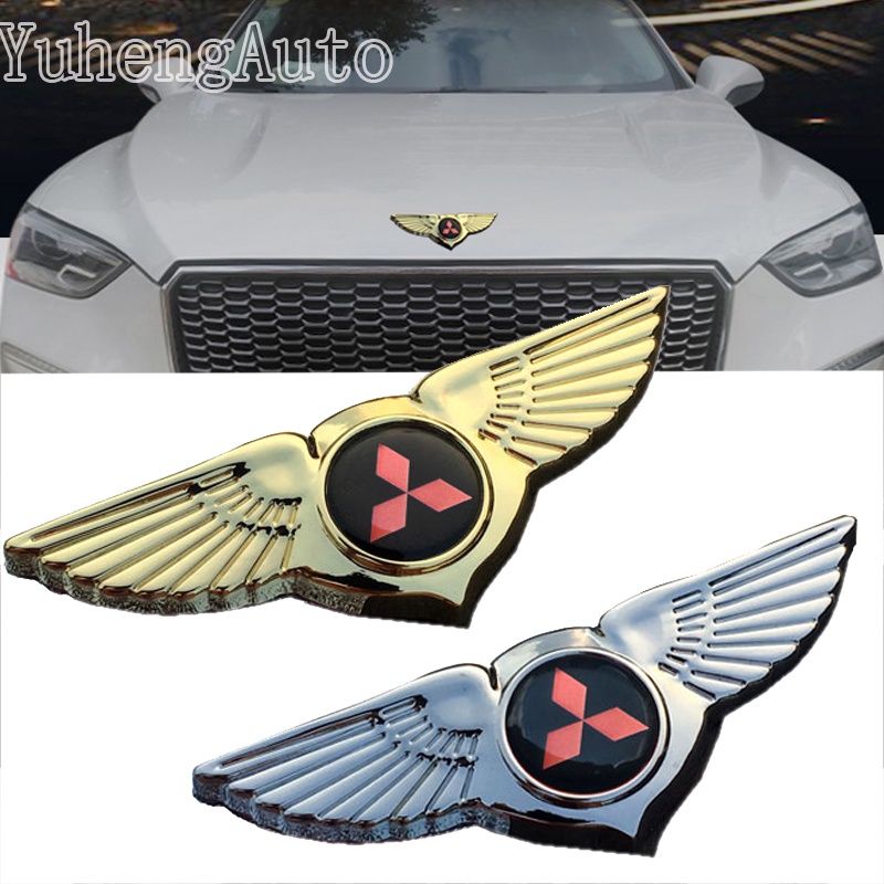Huy Hiệu Hợp Kim Hình Đôi Cánh 3D Trang Trí Xe Hơi Mitsubishi Grandis EVO Sport Galant
