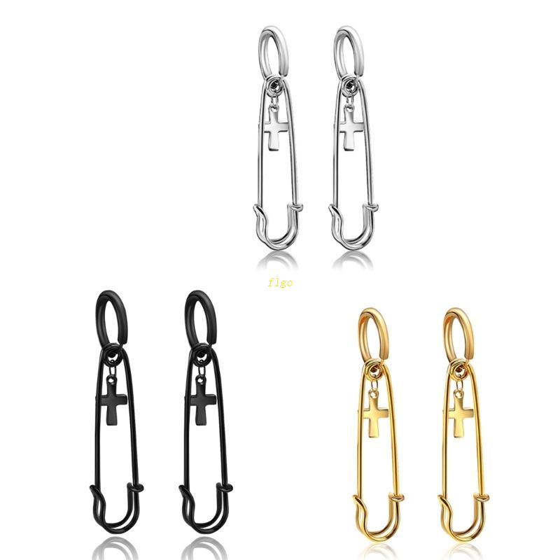 Bông Tai Đinh Tán Hình Chữ Thập Handmade Độc Đáo Thời Trang