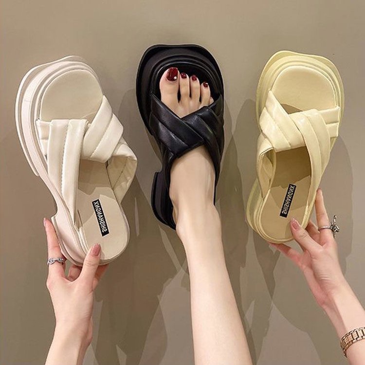 UOUO dép bánh mì Dép Sandal giày nữ Đế Dày Thời Trang Mùa Hè 2023 Cho Nữ HD042512