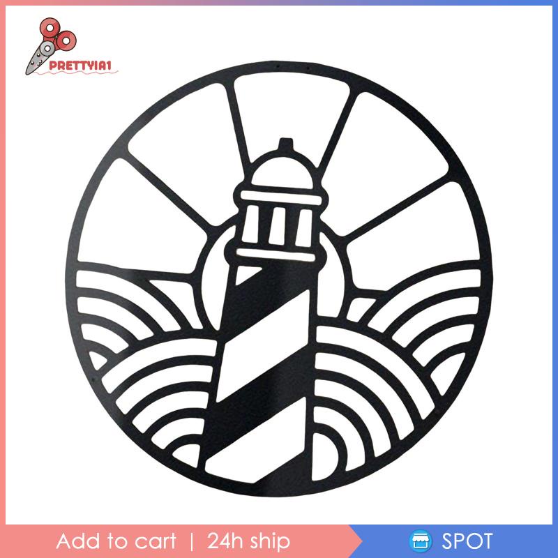 [Prettyia1] Mặt Dây Chuyền Kim Loại Điêu Khắc Ngọn Hải Đăng Trang Trí Nhà Bếp Ngoài Trời