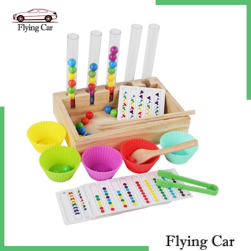 Bộ Đồ Chơi Luồn Bóng Cầu Vồng Bằng Gỗ Lzdjfmy2 Dành Cho Bé