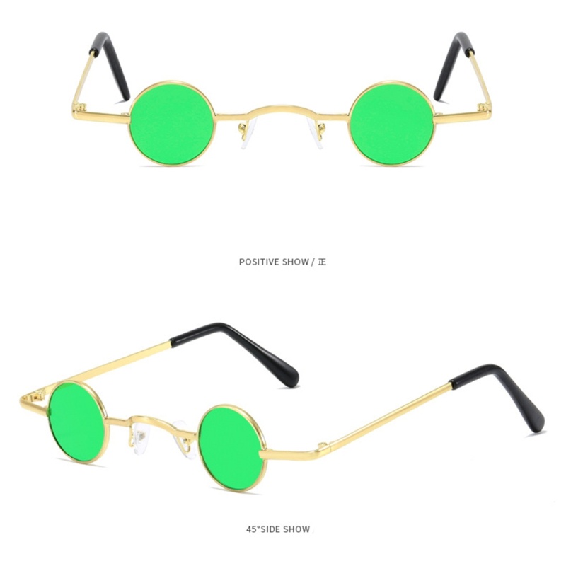 Kính Mát Gọng Tròn Nhỏ Phong Cách Steampunk Gothic