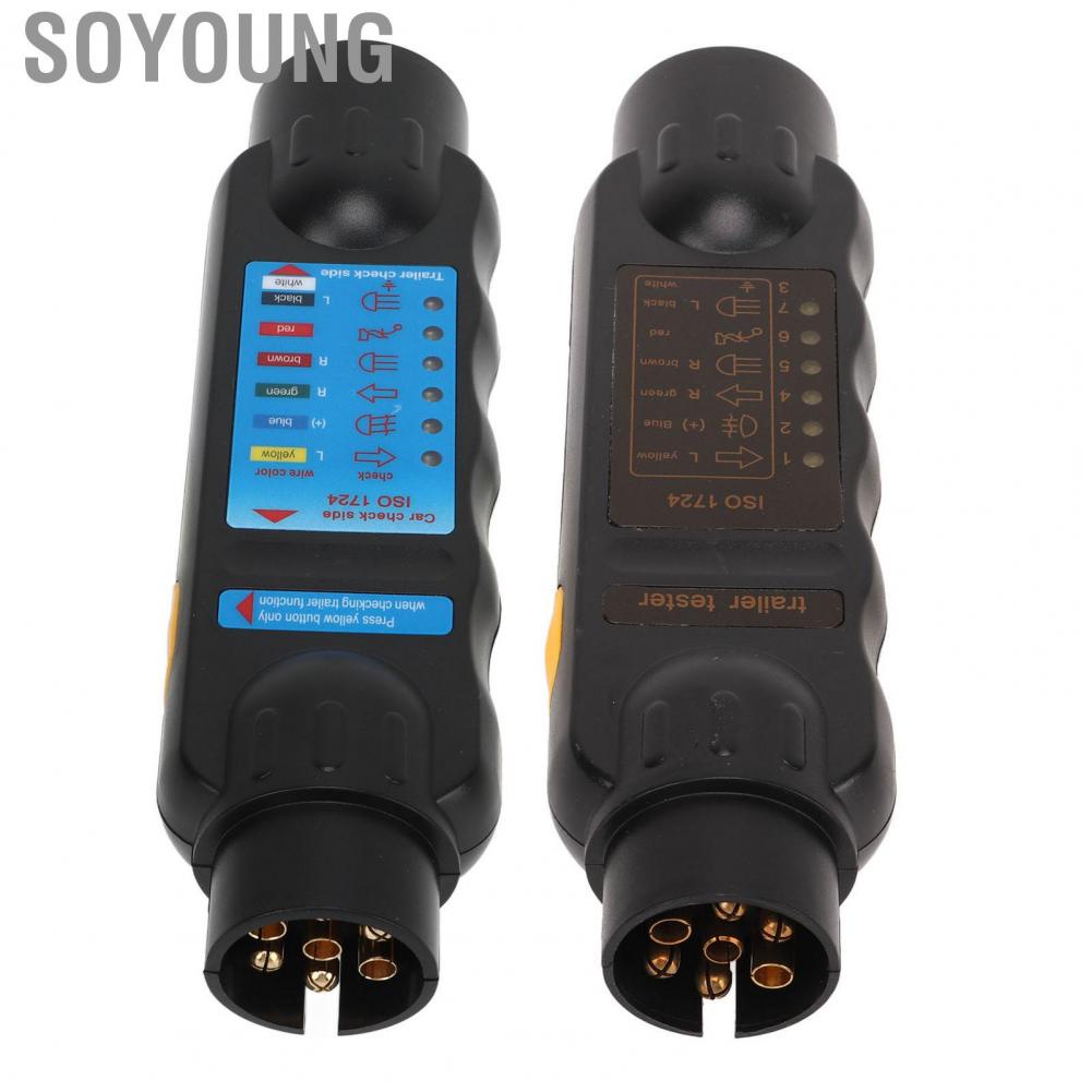 Soyoung Trailer Socket Tester  RV Wiring Easy Operation for Automotive