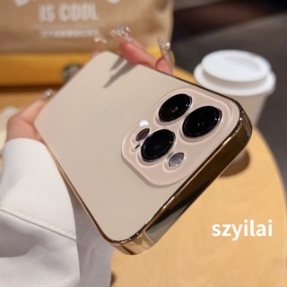 Ốp điện thoại kính cường lực mờ AG chất lượng cao cho Iphone 15 14Plus 14 Pro MAX 13 12 11 Pro MAX Khung mềm mạ điện mờ có logo