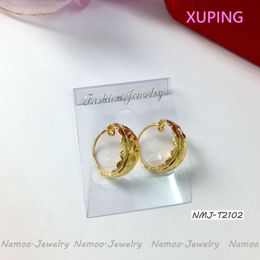 Khuyên Tai nữ Mạ Vàng T2102 Bản tròn, dùng hàng ngày ko cần tháo ra, BH 6 tháng