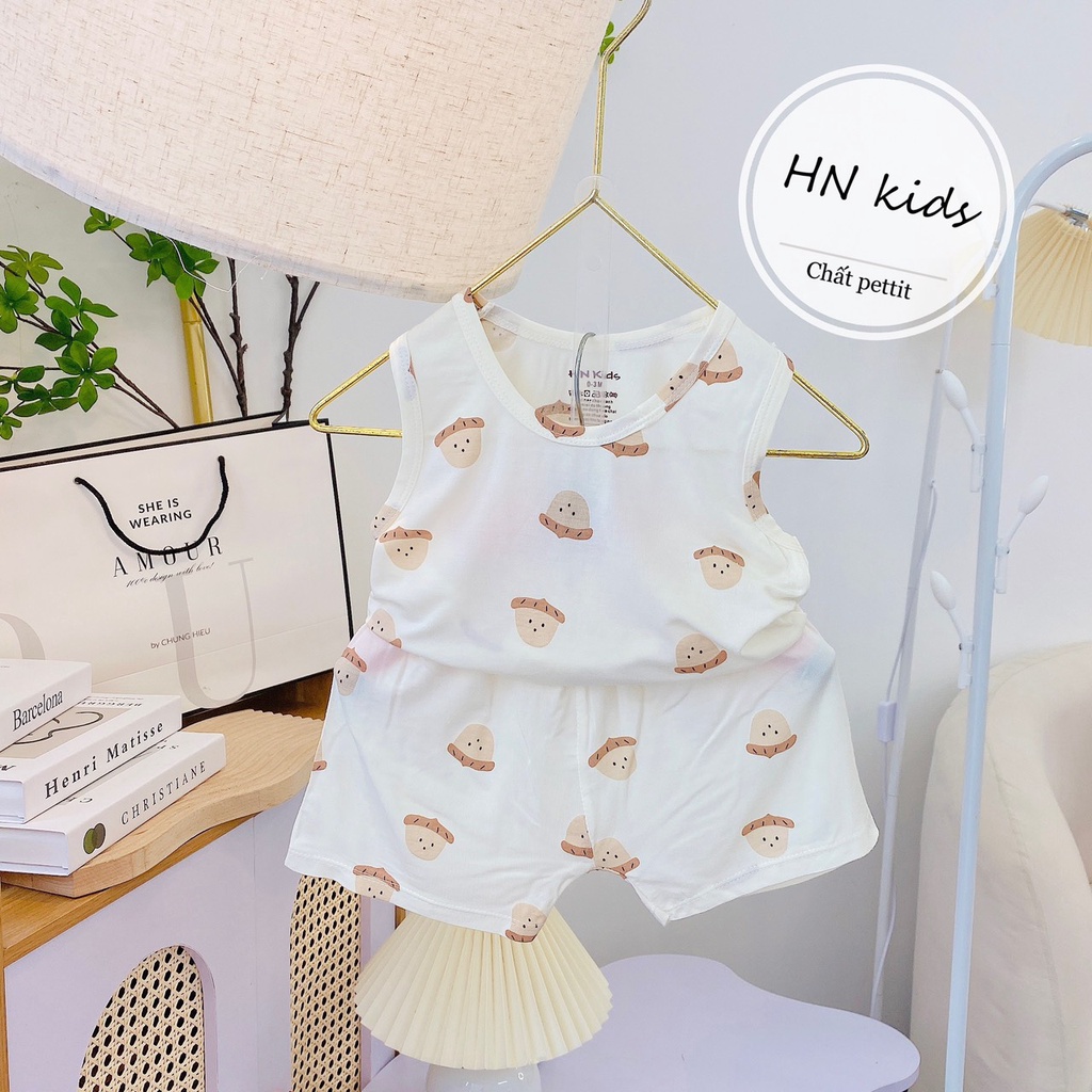 B4003- Bộ SN cài vai họa tiết HN kids NB-18m12kg