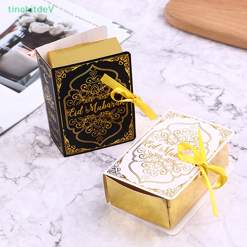 Bộ 5 Hộp Đựng Kẹo Sô Cô La Hình Cuốn Sách Eid Mubarak Ramadan