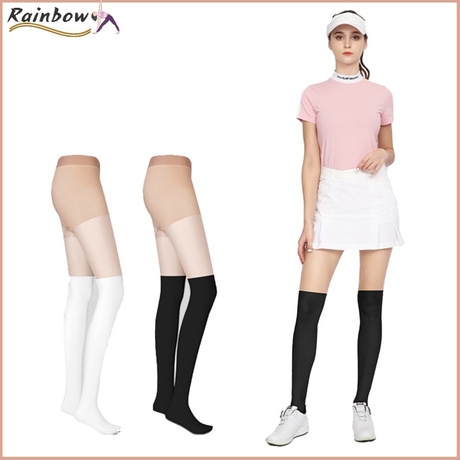 [COD] Vớ Thể Thao Bằng Lụa Lạnh Thoáng Khí Chống Nắng Màu Sắc Tương Phản Chơi Golf Pgm Cho Nữ