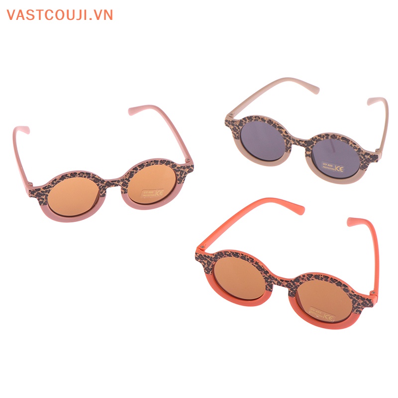 Kính Mát Tròng Đôi In Họa Tiết Da Báo / VASTJI Phong Cách Cổ Điển Thời Trang Cho Bé