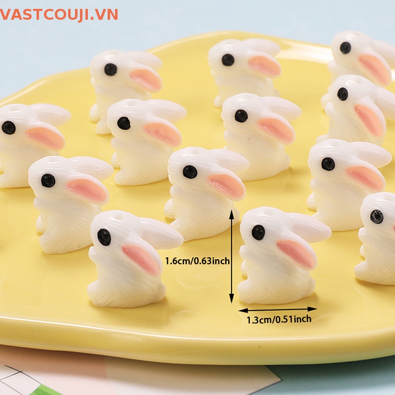 Chuỗi Hạt Gốm Trắng Hình Thỏ Hoạt Hình Dùng Làm Trang Sức Thủ Công