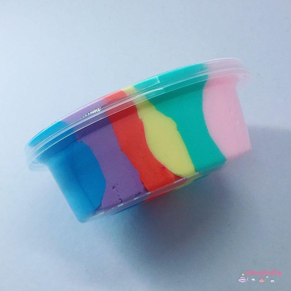 [Trong kho] 60Ml Kích Thước Di Động Nhiều Màu Sắc Cầu Vồng Lông Tơ Chất Nhờn Giảm Stress Trẻ Em Tự Làm Đồ Chơi Bùn Quà Tặng Cho [P/19]