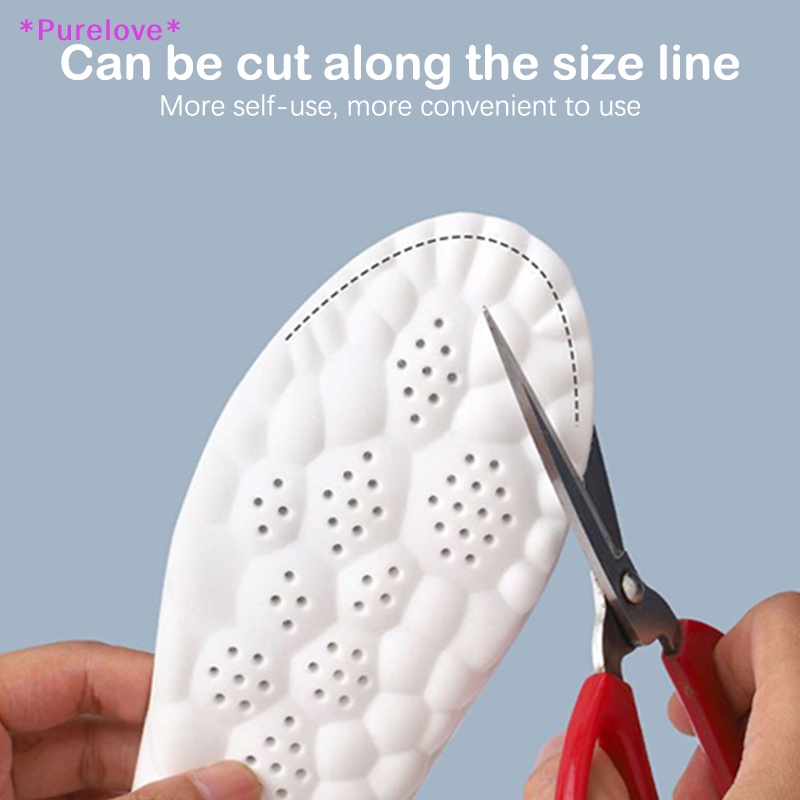 1 Cặp Đế Lót Giày Thể Thao 4D Siêu Mềm Chất Lượng Cao Mới