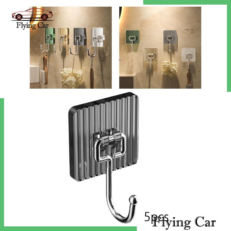 Set 2 5 Móc Treo Đồ Gắn Tường Bằng Acrylic Đa Ứng Dụng Cho Nhà Bếp Nhà Tắm