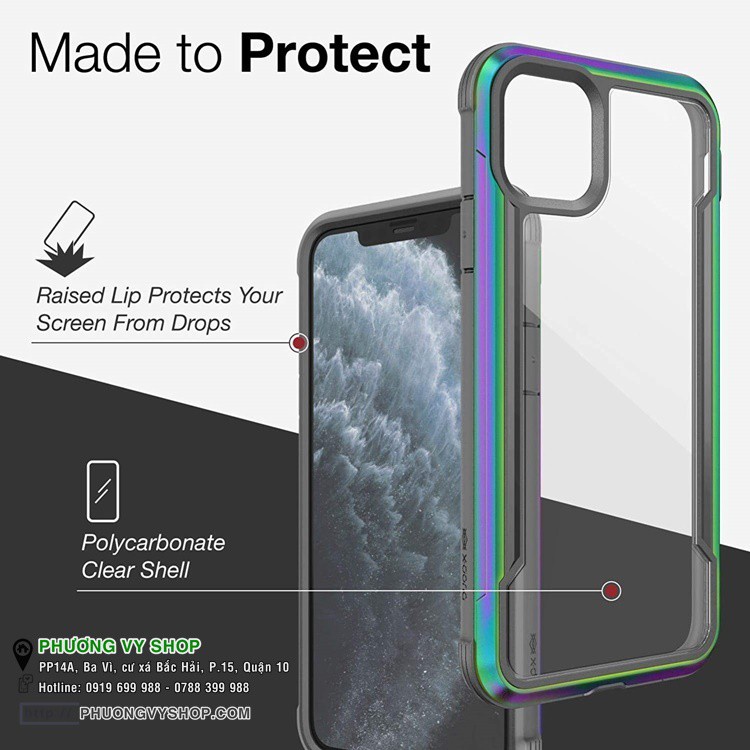 Ốp lưng chống sốc X-Doria Defense Shield cho IPhone 11 Pro Max( sản phẩm đến từ mỹ)