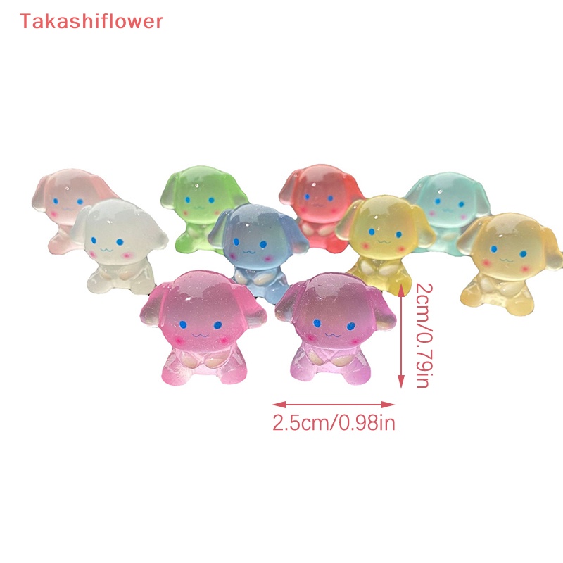 Set 5 Chú Chó Hoạt Hình Phát Sáng Dùng Để Trang Trí Trang Sức DIY