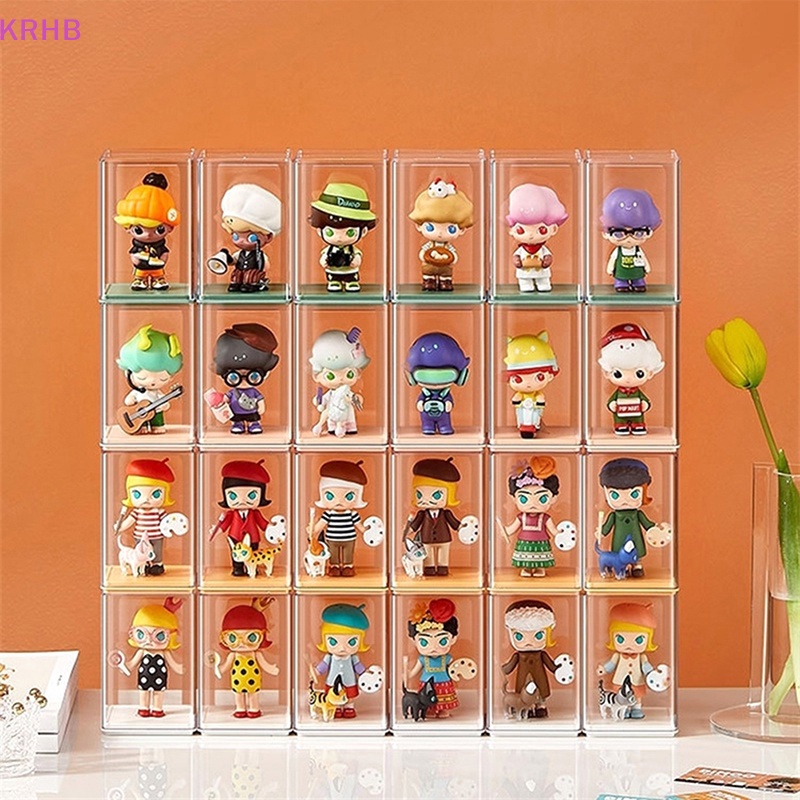 1 Hộp Trưng Bày Mô Hình Búp Bê Chống Bụi Trong Suốt Mới