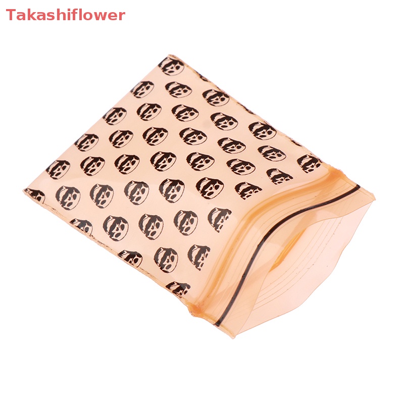 Set 100 Túi Khóa Zip Kích Thước 1.97 "X 1.38" Bằng Poly In Họa Tiết Đầu Lâu Độc Đáo