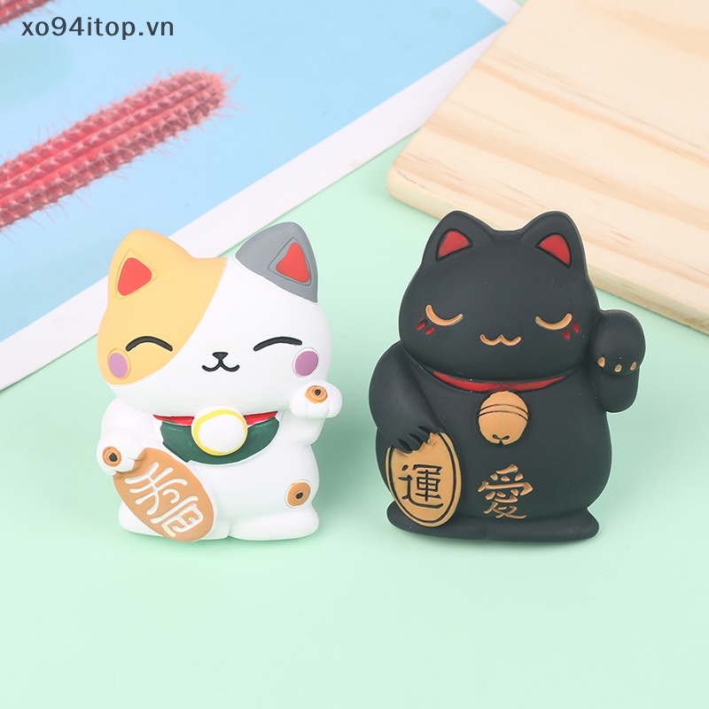 Xoitop Mèo May Mắn Khuếch Tán Hương Thơm Gắn Điều Hòa Xe Hơi Bằng Nhựa Resin Nghệ Thuật