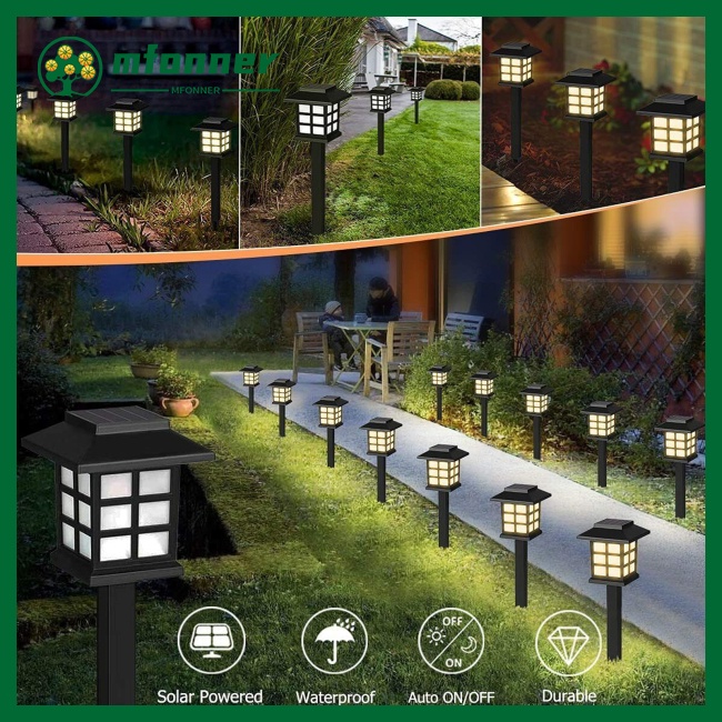 Set 6 / 8 Đèn Led Năng Lượng Mặt Trời Chống Thấm Nước Cho Lối Đi Sân Vườn