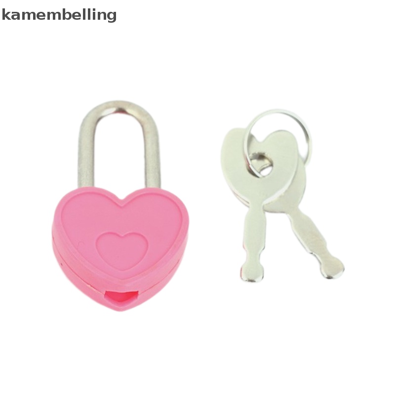 Ổ Khóa Mini Hình Trái Tim Kèm 2 Chìa Khóa Dùng Làm Đồ Trang Sức / Vali / Hộp Đựng Trang Sức / Du Lịch