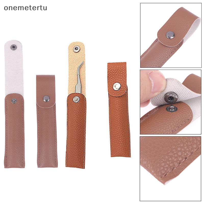 Onemetertu Túi Đựng Nhíp Nối Mi Rỗng Bằng Da PU An Toàn