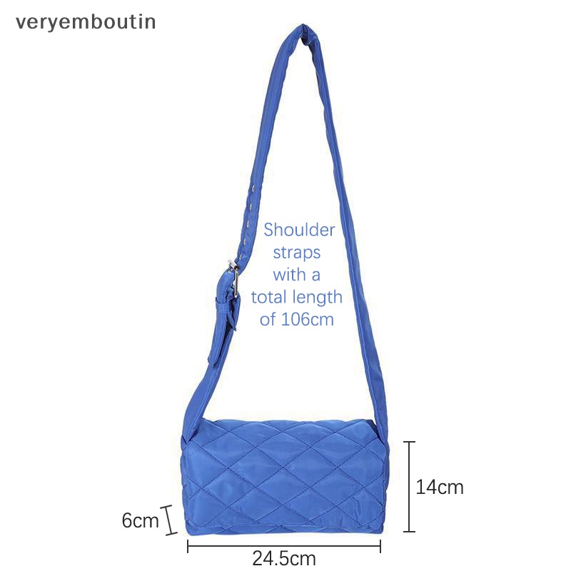 Túi Xách Đeo Vai Bằng Nylon Cotton Sáng Bóng Sức Chứa Lớn Cho Nữ