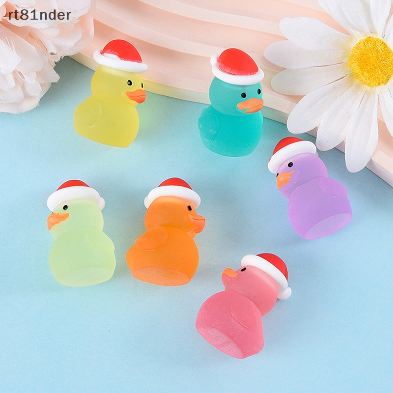 Rt Set 2 Vịt Dạ Quang Bằng Nhựa Resin Dễ Thương Trang Trí Phong Cảnh Diy