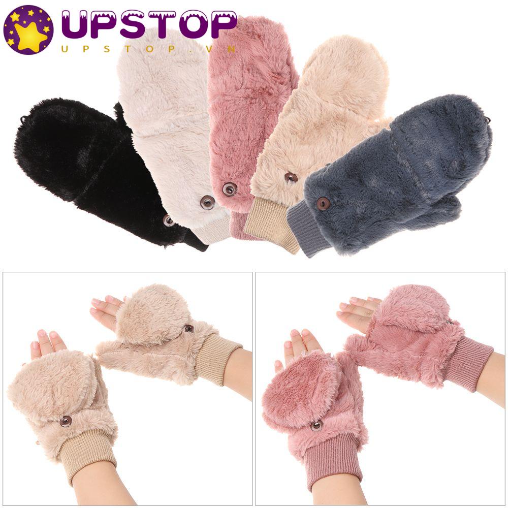 Găng Tay Hở Ngón Phối Lông Thời Trang Nữ Tính
