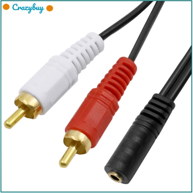 Cr Cáp Chuyển Đổi Âm Thanh 3.5mm Sang 2 RCA 3.5 Y 50cm