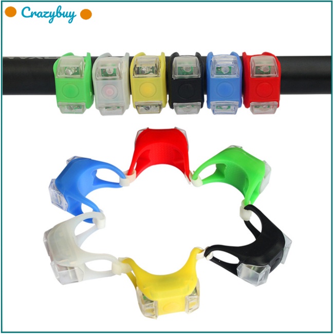 Cr Đèn Led Cảnh Báo Hai Mắt Thế Hệ 6 Bằng Silicon Trang Trí Cho Xe Đạp