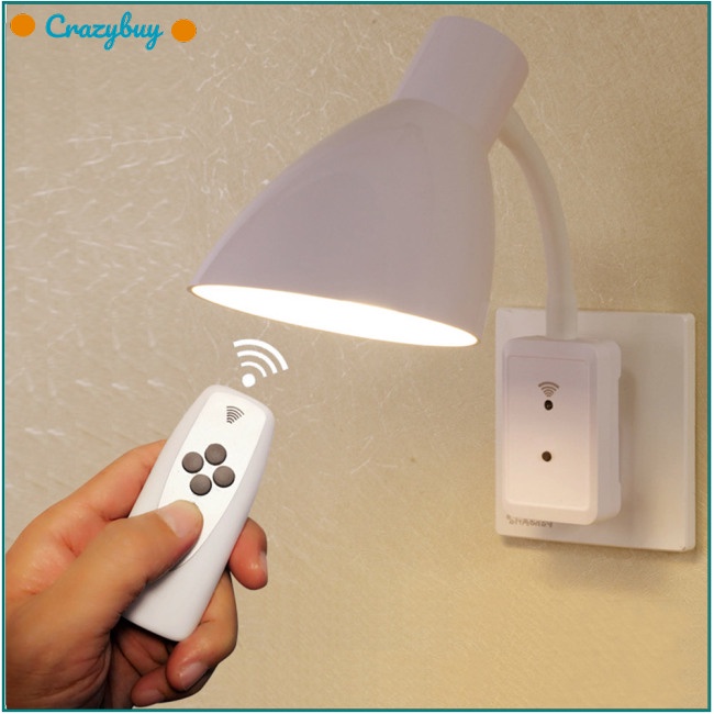 Cr Ổ Cắm Đèn LED E27 220V Thông Minh Kèm Remote Điều Khiển