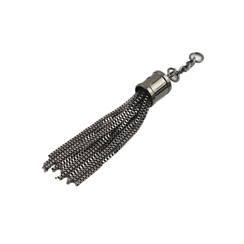 Móc Khóa Kim Loại Đính Núm Tua Xinh Xắn