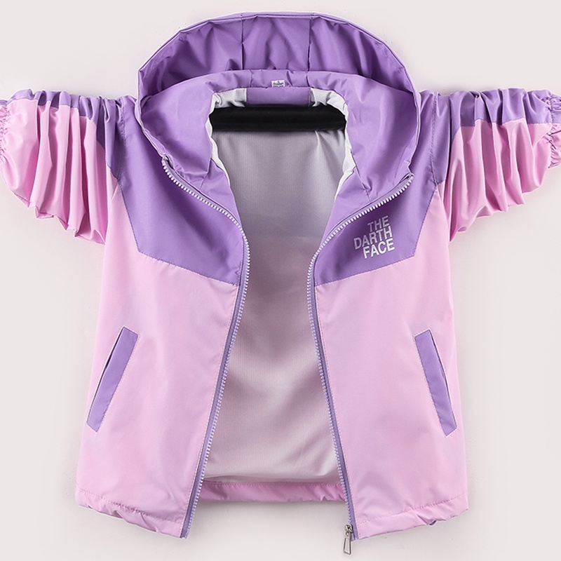 Áo Khoác Chống Gió Phong Cách Thời Trang Xuân Thu 2023 Mới Dành Cho Bé Gái