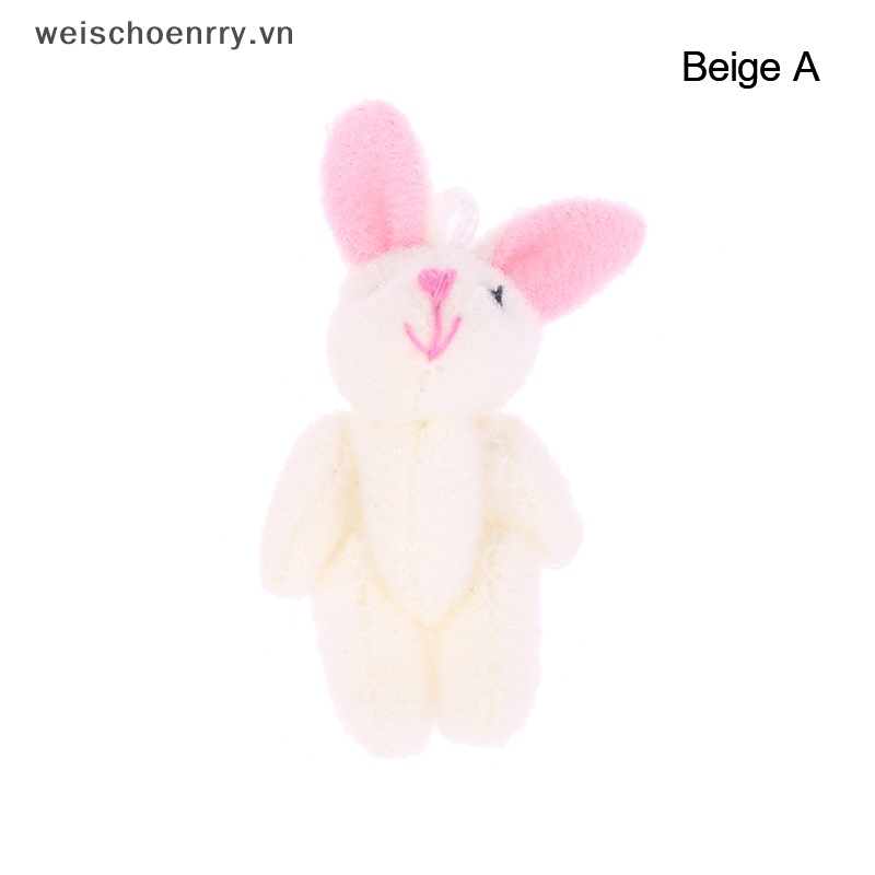 Thỏ Nhồi Bông 4.5CM Mềm Mại Trang Trí Móc Khóa / Ba Lô / Xe Hơi
