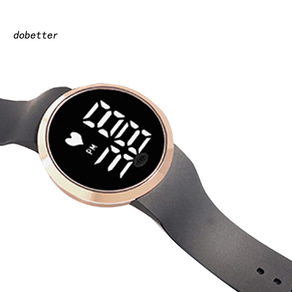 Đồng Hồ Điện Tử Chống Thấm Nước Đa Năng Có Đèn LED Tròn Thời Trang Cho Cặp Đôi