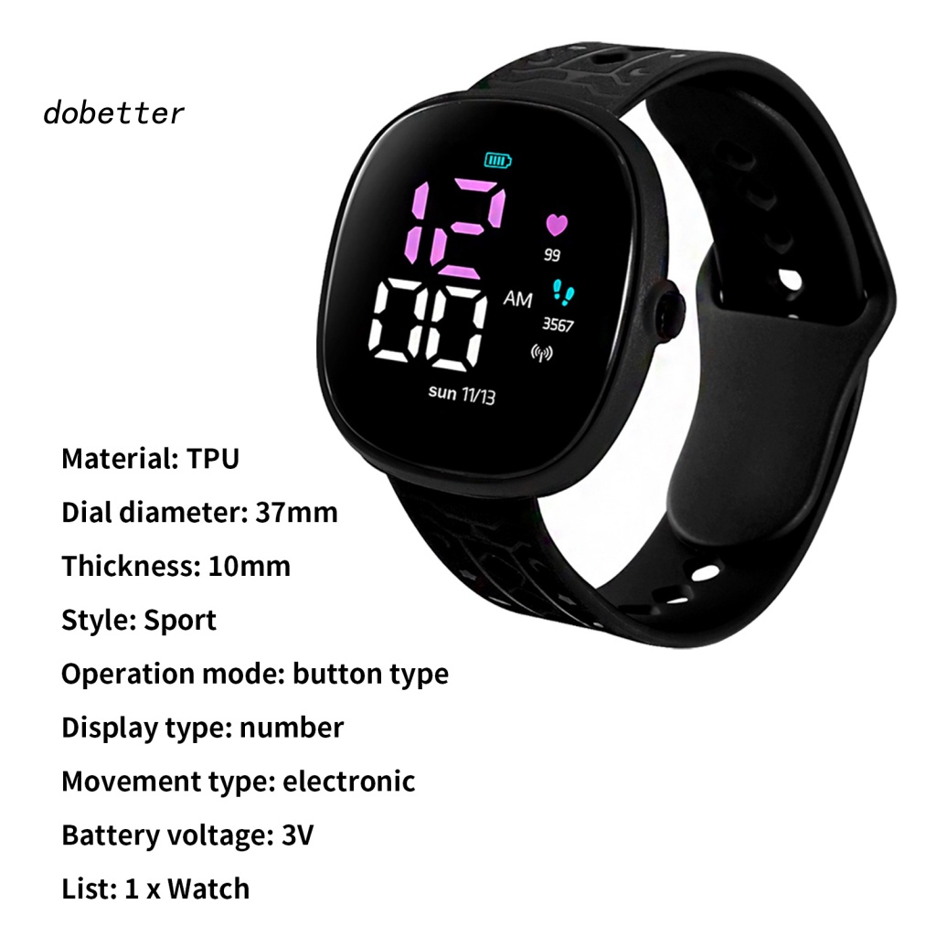 Đồng Hồ Điện Tử Màn Hình LED M12 Chống Nước Thời Trang Cho Nam Nữ