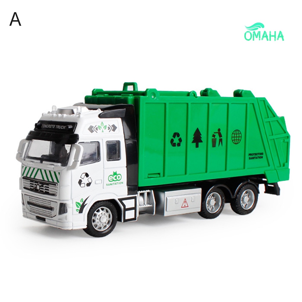 Mô Hình Xe Tải Vệ Sinh Lưng Bằng Hợp Kim Dành Cho Trẻ Em