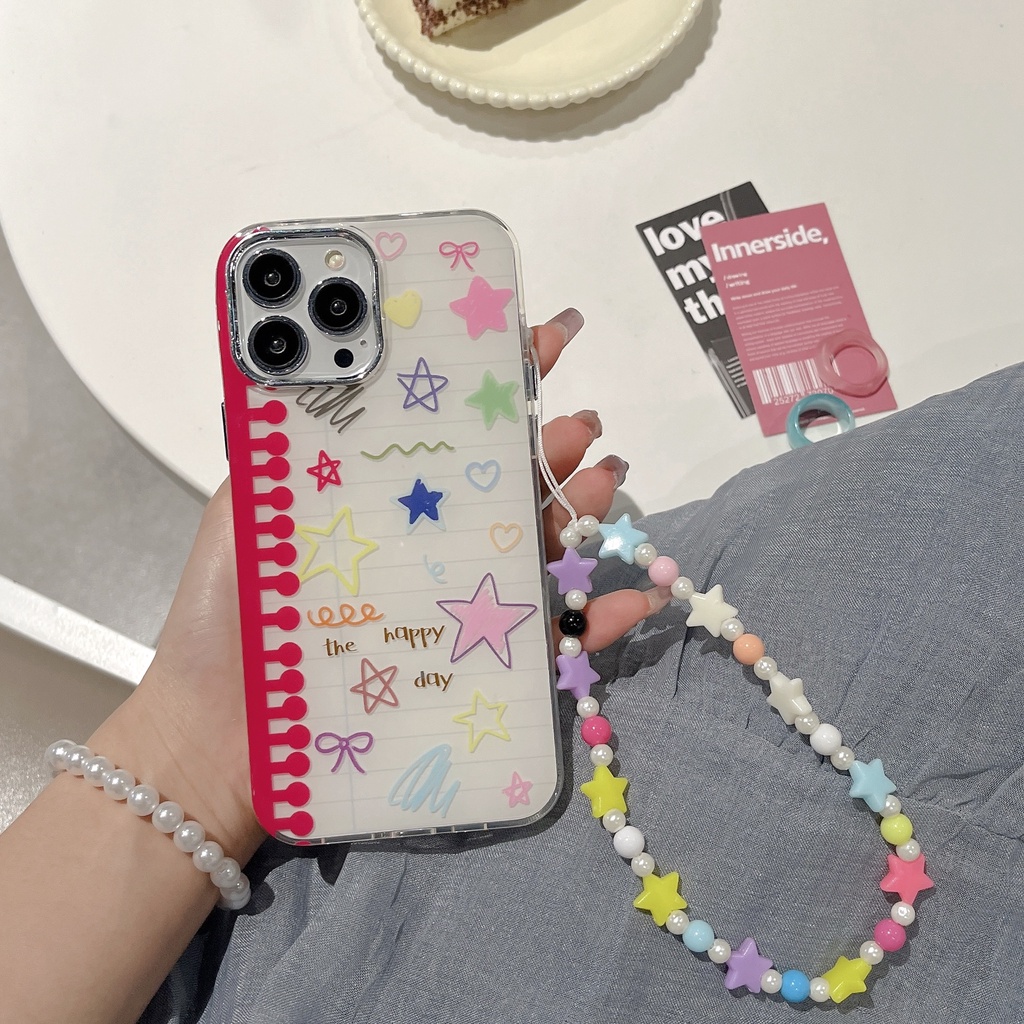 Ốp Điện Thoại TPU Silicon Mềm Chống Sốc Hai Mặt Hình Ngôi Sao Năm Cánh Cho iPhone 14 13 12 11 PRO MAX