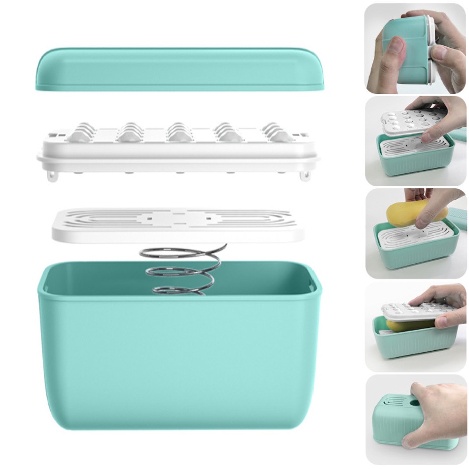 Giá Đỡ Xà Phòng Có Đầu Lăn Đa Năng Dễ Vệ Sinh