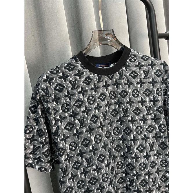 Áo Thun Tay Ngắn Cổ Tròn Thêu Hình jacquard Mới Cho Nam