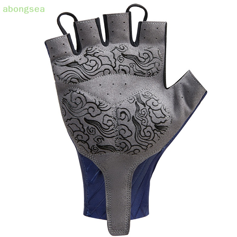 Abongsea Găng Tay Đạp Xe Nửa Ngón Mềm Mại Thoáng Khí Chống Trượt Chống Sốc