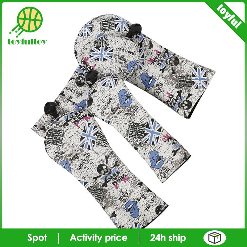 Set 4 Vỏ Bọc Đầu Gậy Đánh Golf / Câu Lạc Bộ Bằng Gỗ Có Thẻ Bảo Vệ Số