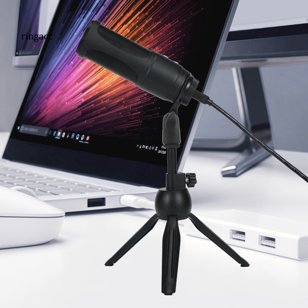 Micro RGA Có Dây Cầm Tay Chống Mất Màu Đen Kèm Giá Đỡ Cho Chơi Game