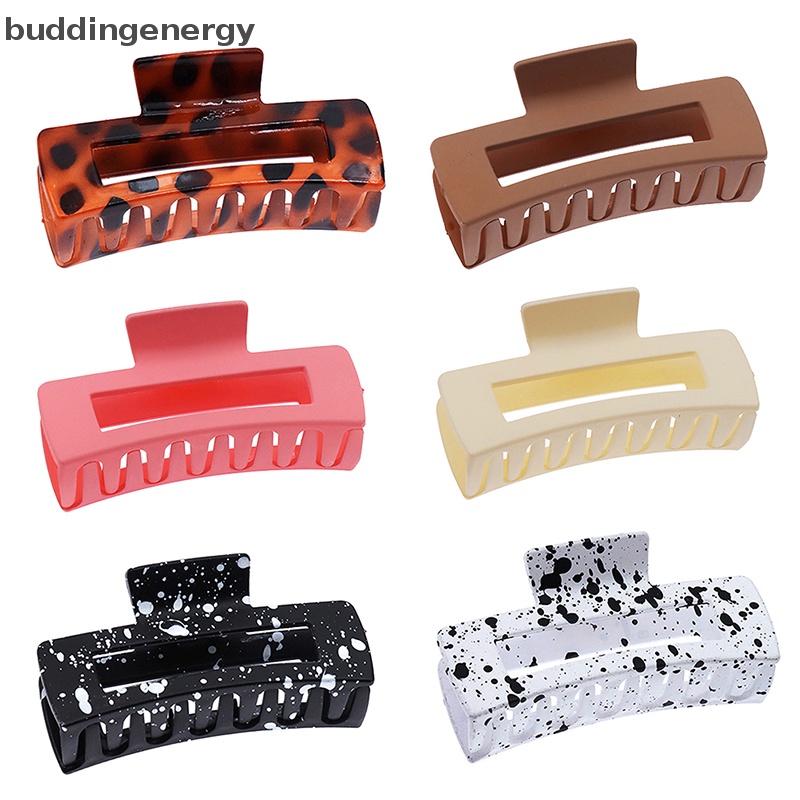 Kẹp Tóc Càng Cua Lớn Bằng Nhựa Màu Trơn Thanh Lịch Cho Nữ