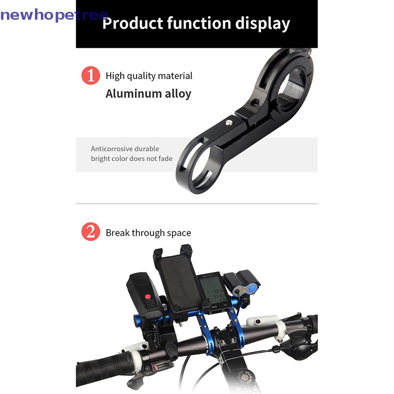 Giá Đỡ Đèn Pha Bằng Hợp Kim Sợi Carbon Gắn Tay Lái Xe Đạp Leo Núi