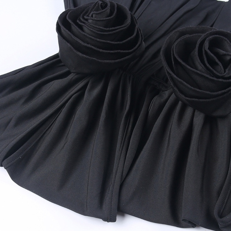 Áo Lửng Hai Dây Thêu Hoa Hồng Gợi Cảm Cho Nữ